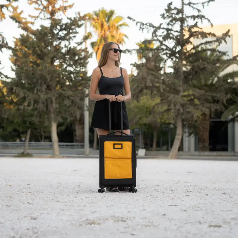 Βαλίτσα Υφασμάτινη μεσαία 20 κιλών Newcom N1618/60 yellow - Image 2