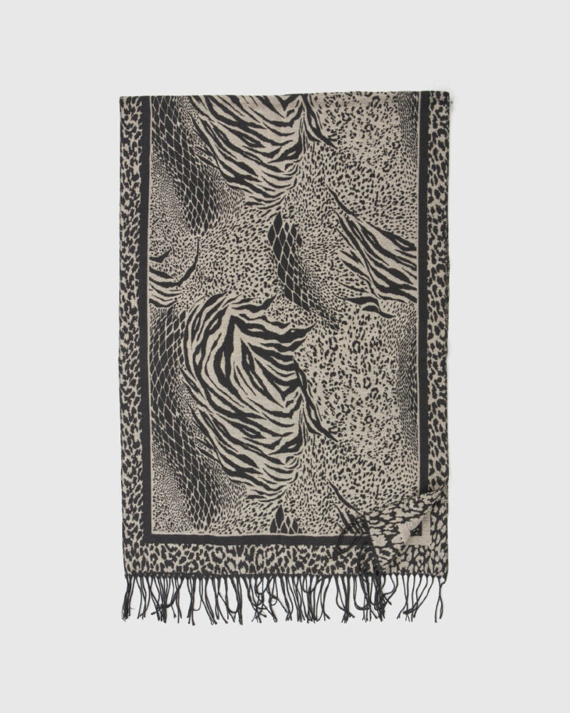 VERDE ΓΥΝΑΙΚΕΙΟ ΚΑΣΚΟΛ 06-0001334  ANIMAL PRINT ΜΑΥΡΟ - Image 2