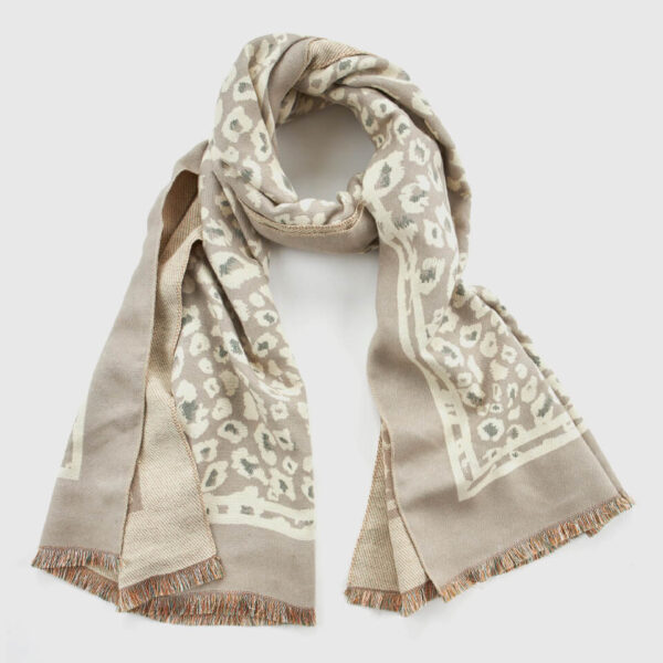 VERDE ΓΥΝΑΙΚΕΙΟ ΚΑΣΚΟΛ 06-0001336 ANIMAL PRINT ΕΚΡΟΥ