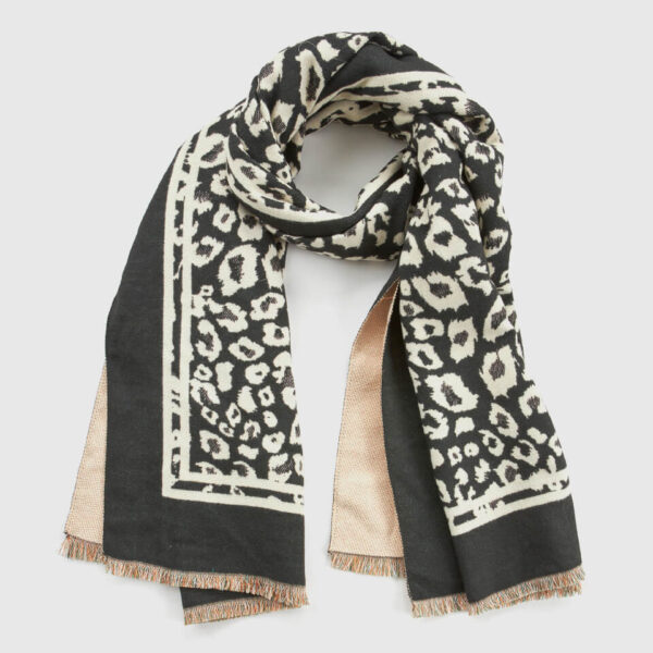 VERDE ΓΥΝΑΙΚΕΙΟ ΚΑΣΚΟΛ 06-0001336 ANIMAL PRINT ΜΑΥΡΟ