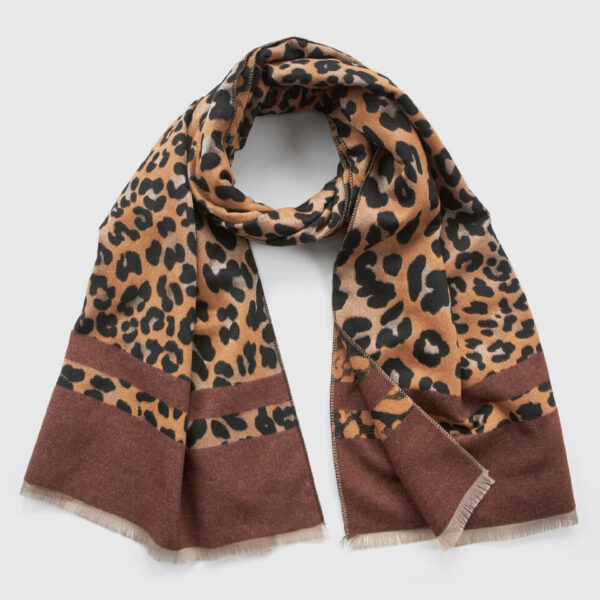 VERDE ΓΥΝΑΙΚΕΙΟ ΚΑΣΚΟΛ 06-0001342  ANIMAL PRINT ΚΑΦΕ