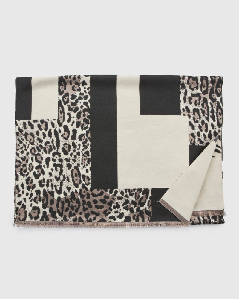 VERDE ΓΥΝΑΙΚΕΙΟ ΚΑΣΚΟΛ 06-0001344  ANIMAL PRINT ΜΑΥΡΟ - Image 2