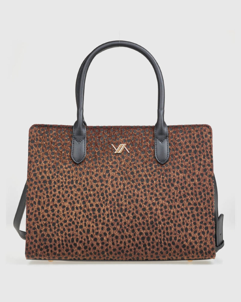 VERDE ΓΥΝΑΙΚΕΙΑ ΤΣΑΝΤΑ ΧΕΙΡΟΣ 16-0008262 ANIMAL PRINT ΚΑΦΕ