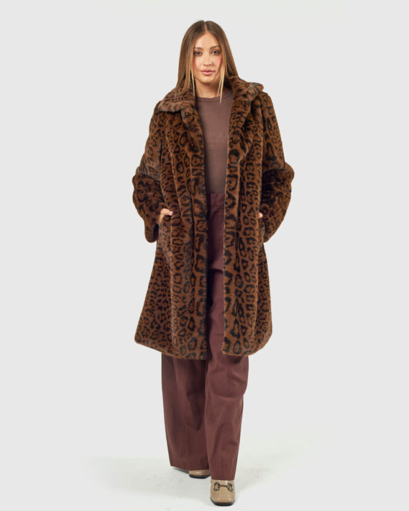 VERDE ΓΥΝΑΙΚΕΙΟ ΓΟΥΝΙΝΟ ΠΑΛΤΟ 33-0000729 ANIMAL PRINT - Image 2