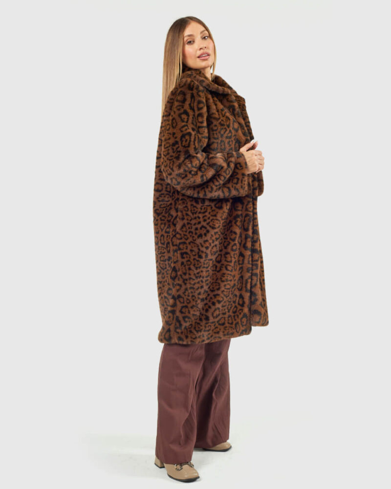 VERDE ΓΥΝΑΙΚΕΙΟ ΓΟΥΝΙΝΟ ΠΑΛΤΟ 33-0000729 ANIMAL PRINT - Image 4