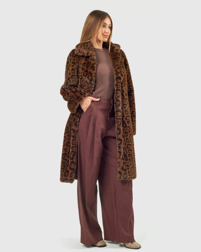 VERDE ΓΥΝΑΙΚΕΙΟ ΓΟΥΝΙΝΟ ΠΑΛΤΟ 33-0000729 ANIMAL PRINT - Image 5