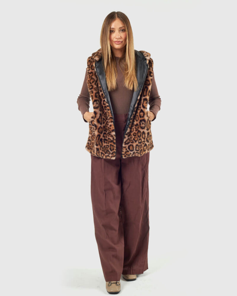 VERDE ΓΥΝΑΙΚΕΙΟ ΓΟΥΝΙΝΟ ΠΑΛΤΟ 33-0000732 ANIMAL PRINT ΠΟΥΡΟΥ