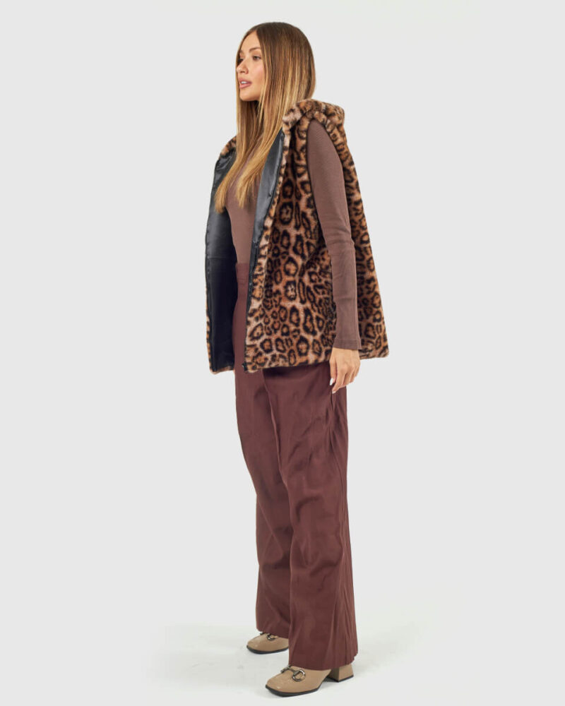 VERDE ΓΥΝΑΙΚΕΙΟ ΓΟΥΝΙΝΟ ΠΑΛΤΟ 33-0000732 ANIMAL PRINT ΠΟΥΡΟΥ - Image 3