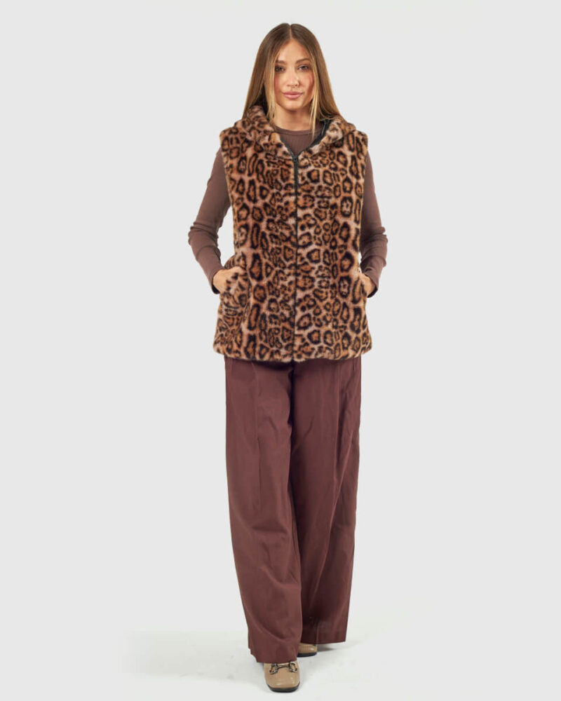 VERDE ΓΥΝΑΙΚΕΙΟ ΓΟΥΝΙΝΟ ΠΑΛΤΟ 33-0000732 ANIMAL PRINT ΠΟΥΡΟΥ - Image 4